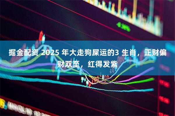 掘金配资 2025 年大走狗屎运的3 生肖,正财偏财双至,红得发紫